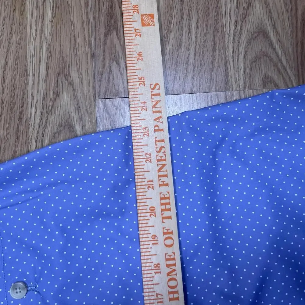 Peter Millar Golf Shorts Mens Size 40 Purple Blue White Polka Dot Pattern All Ov